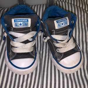 Grey and Blue Toddler Converse
